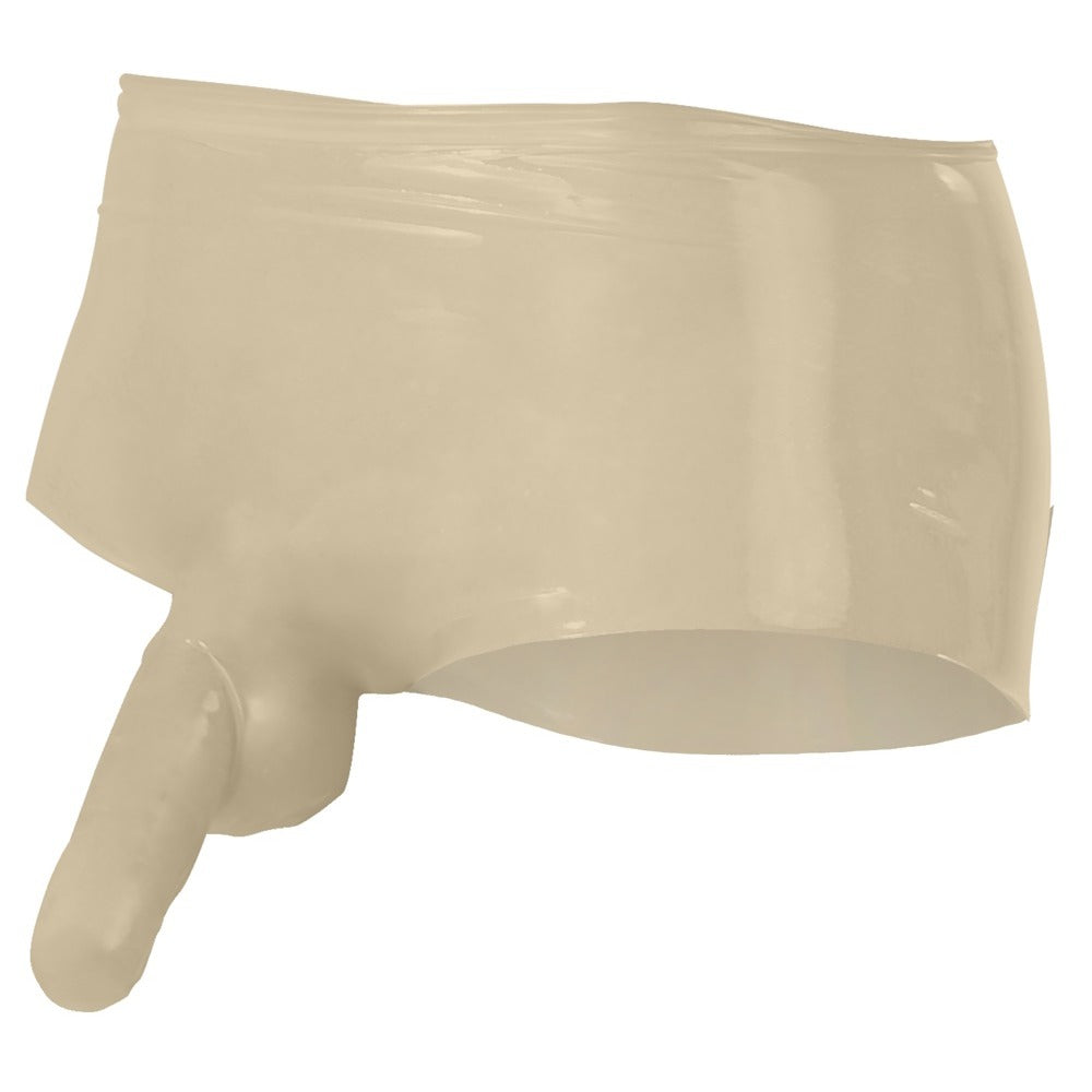 LateX Clear Boxers with Penis Sleeve – Glossy & Sensual Men’s Underwear