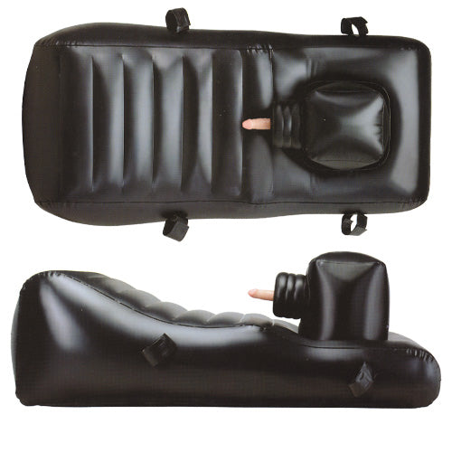 Louisiana Lounger Inflatable Sex Machine with Remote & 3 Vibrators – Black