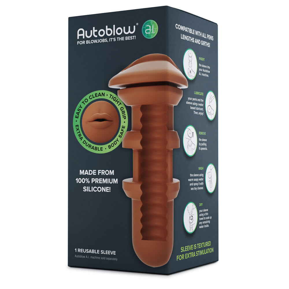Autoblow A.I Reusable Mouth Sleeve – Soft Silicone Replacement Sleeve