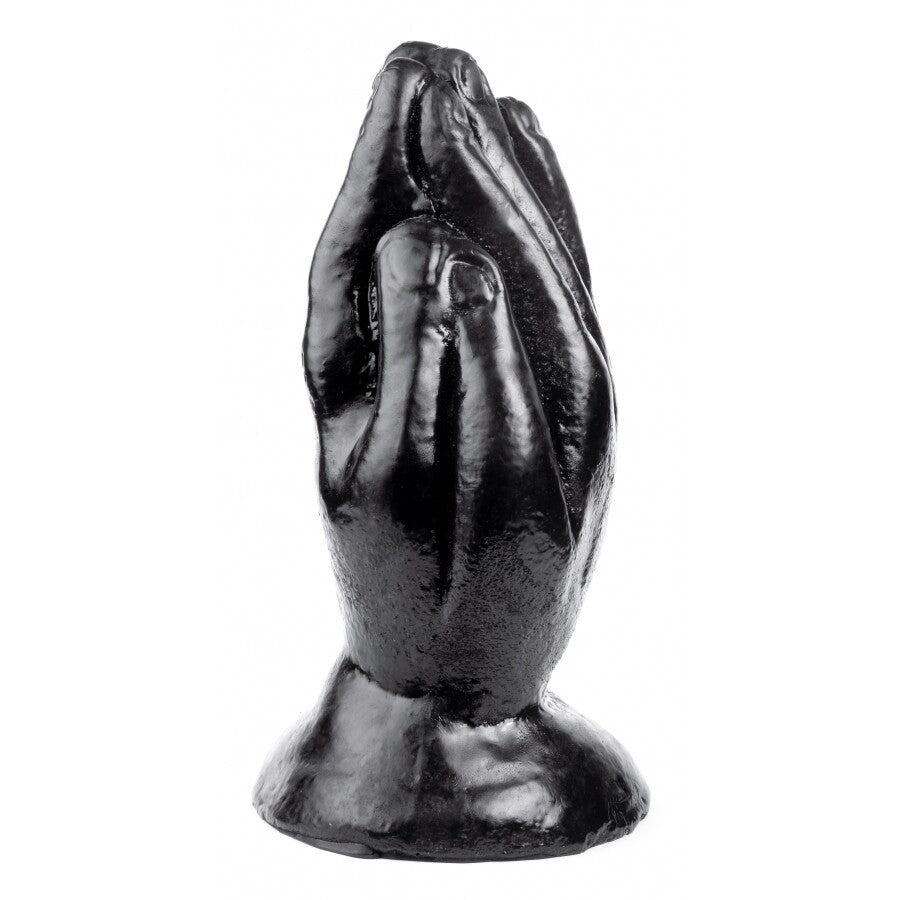Hardtoys The Rock Black Hand-Shaped Dildo with Suction Base – 9 Inches