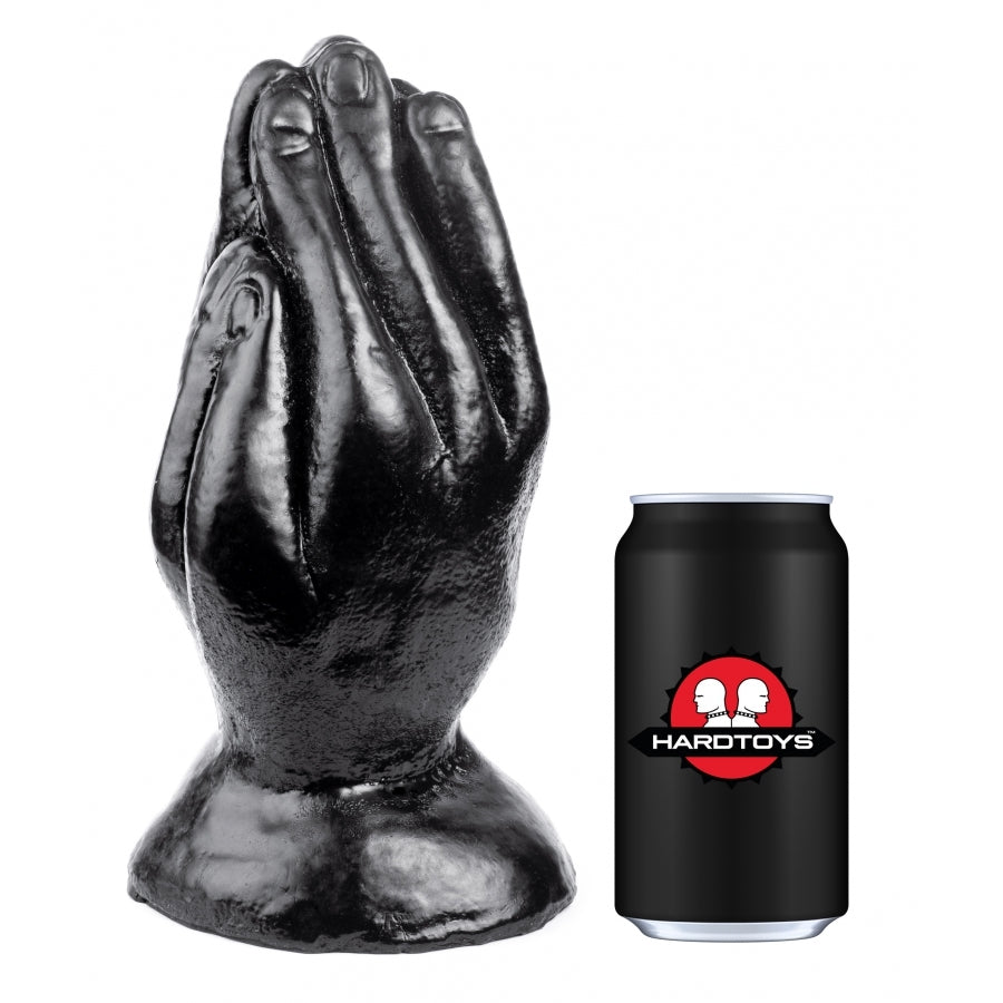 Hardtoys The Rock Black Hand-Shaped Dildo with Suction Base – 9 Inches