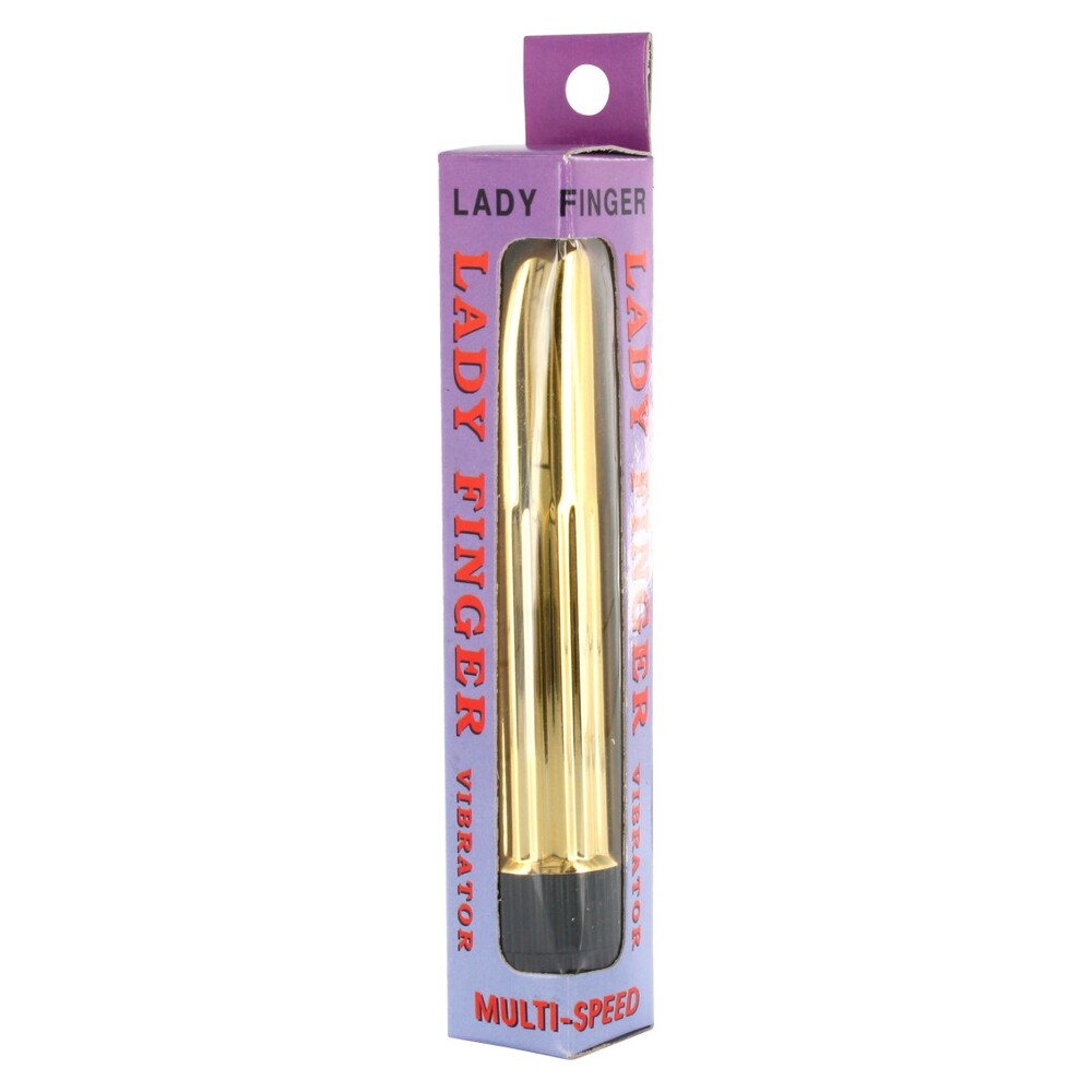 Lady Finger Gold Mini Vibrator – Multi-Speed Rocket-Style Massager