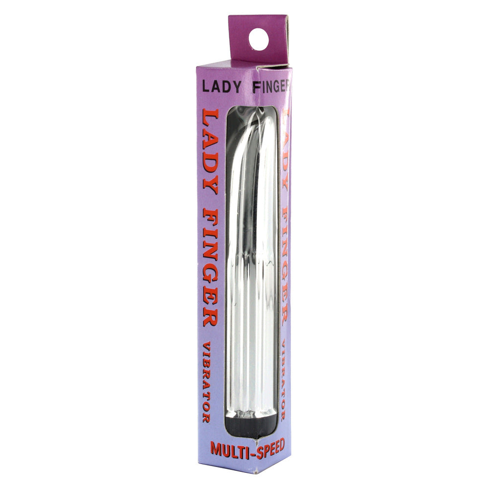 Lady Finger Silver Mini Vibrator – Multi-Speed Rocket-Style Personal Massager