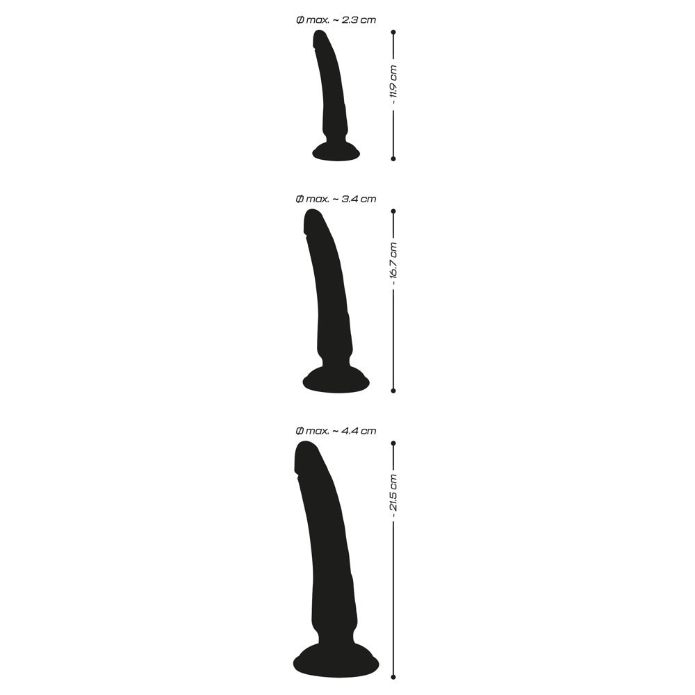 Crystal Clear Blue 3-Piece Anal Training Set with Strong Suction Cups