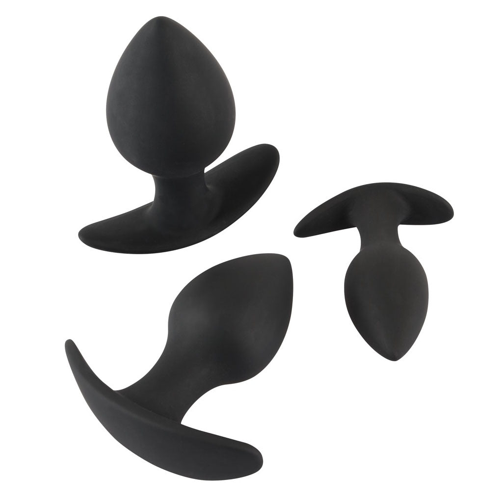 Black Velvet Silicone 3-Piece Anal Training Set – Soft & Gradual