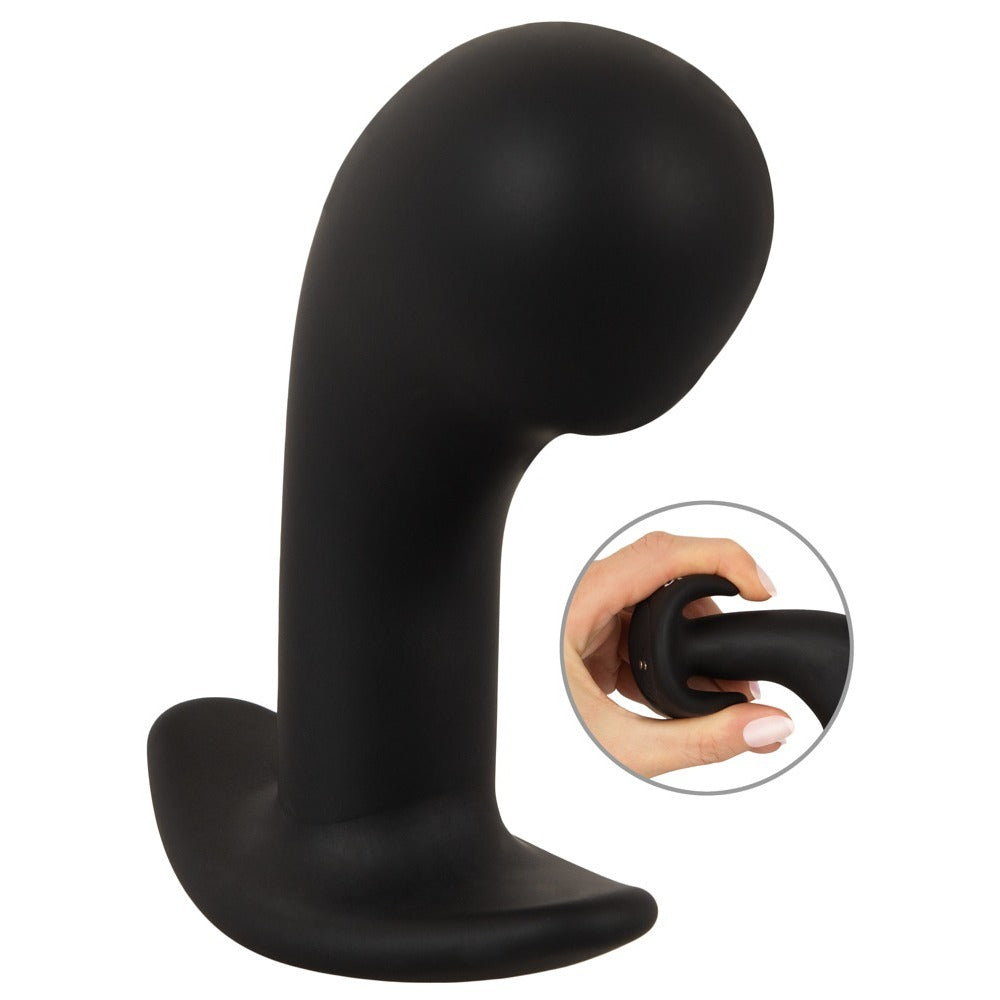 Big Head Prostate Plug with Vibration – Silicone Anal Massager with Extra-Large Massage Head