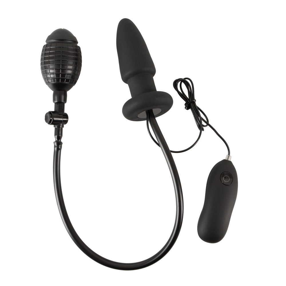 Inflatable Vibrating Silicone Butt Plug – Remote Control & Adjustable Size