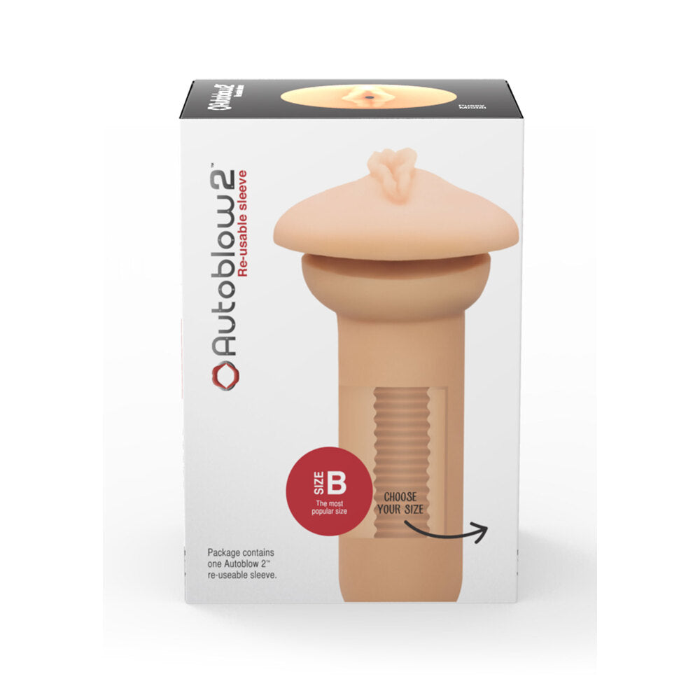 Autoblow 2 Plus Vagina Sleeve B – Realistic Textured Sleeve for 4-5 Inches Girth