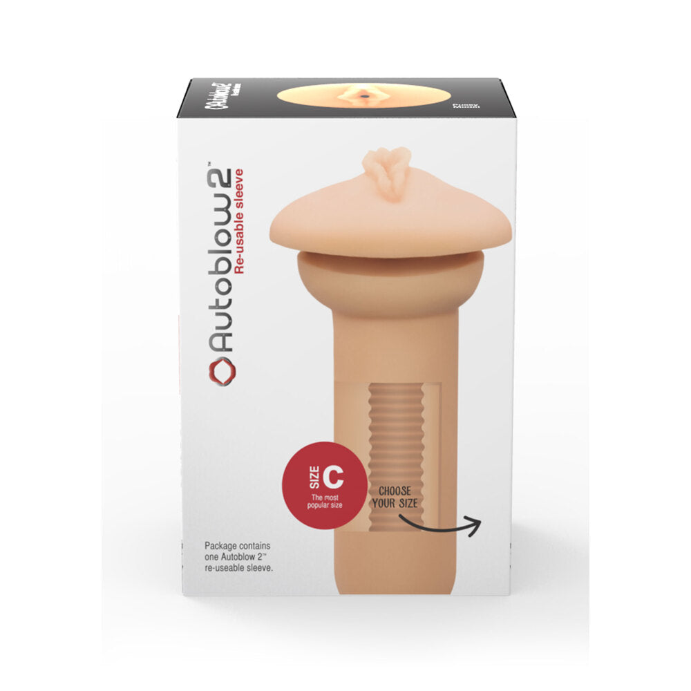 Autoblow 2 Plus Vagina Sleeve C – Textured Silicone Sleeve for 5.5-6.5 Inches Girth