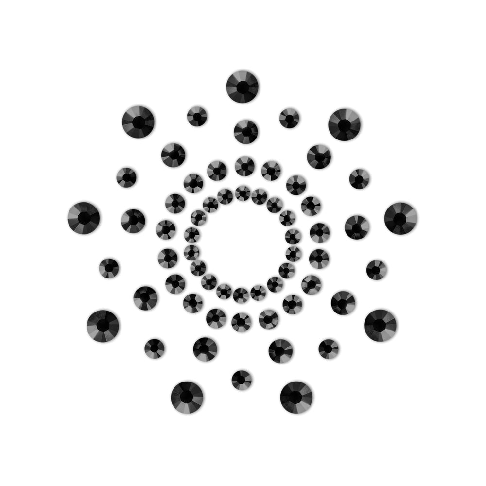Bijoux Indiscrets Mimi Rhinestone Pasties Black – Self-Adhesive Glitter Nipple Covers
