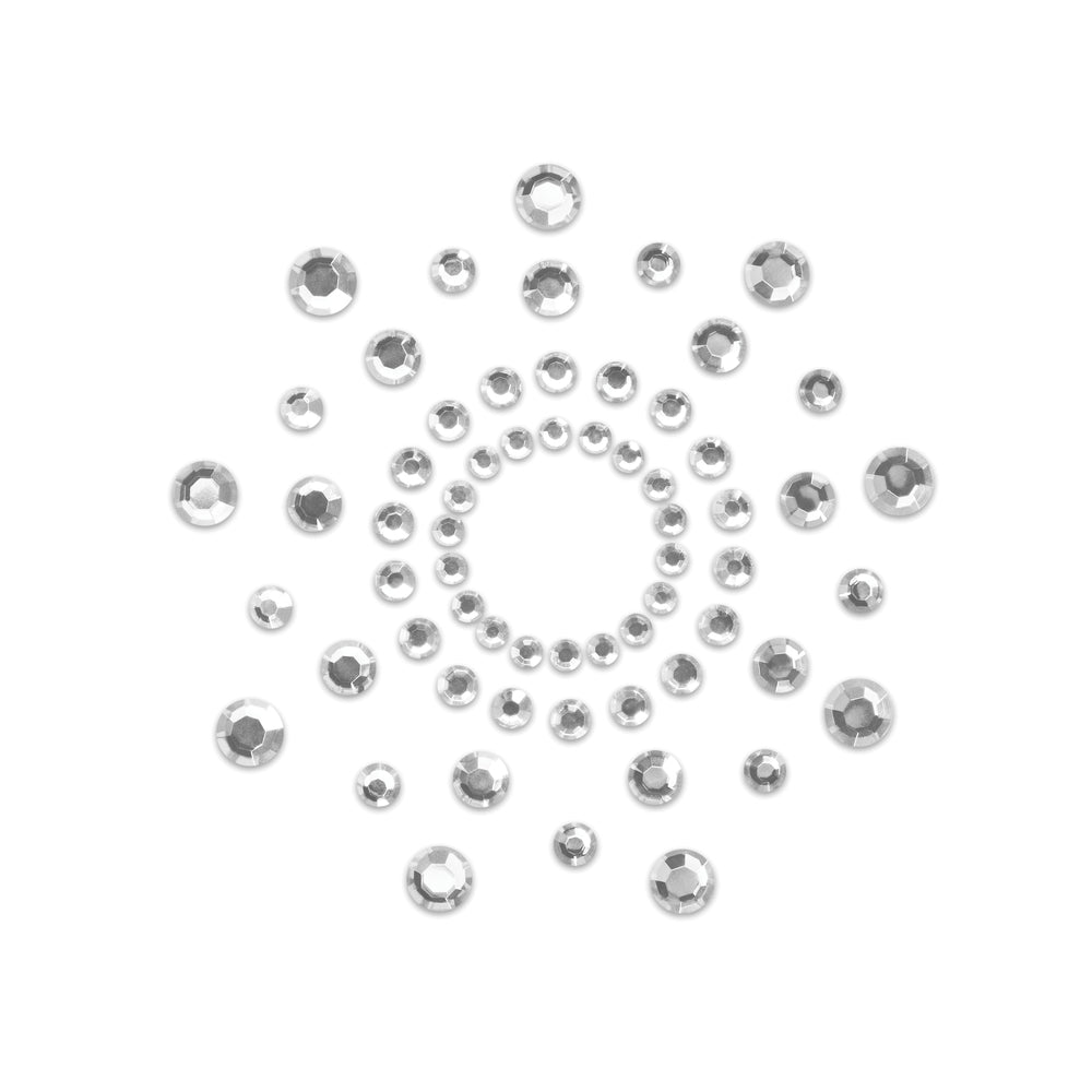 Bijoux Indiscrets Mimi Rhinestone Pasties Silver – Self-Adhesive Glitter Nipple Covers