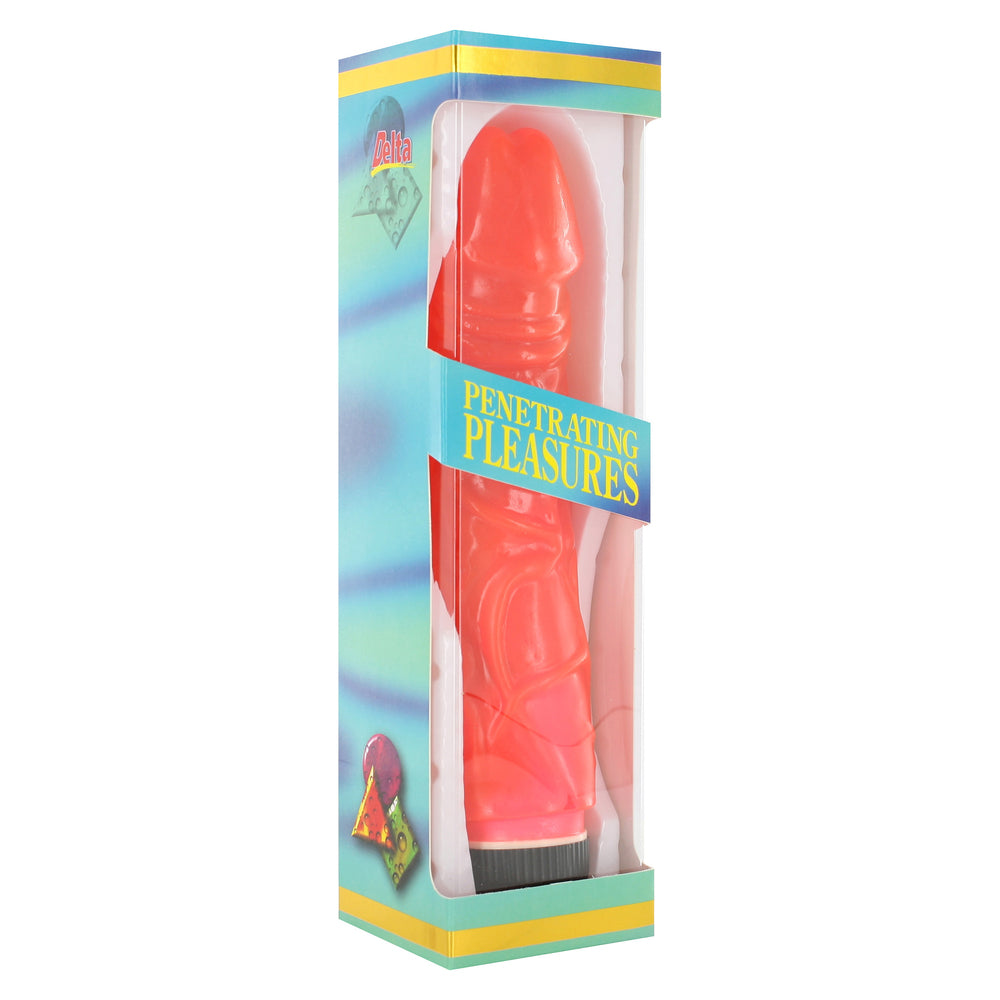 Jelly Glitter Pink 8-Inch Vibrator – Multi-Speed Pleasure