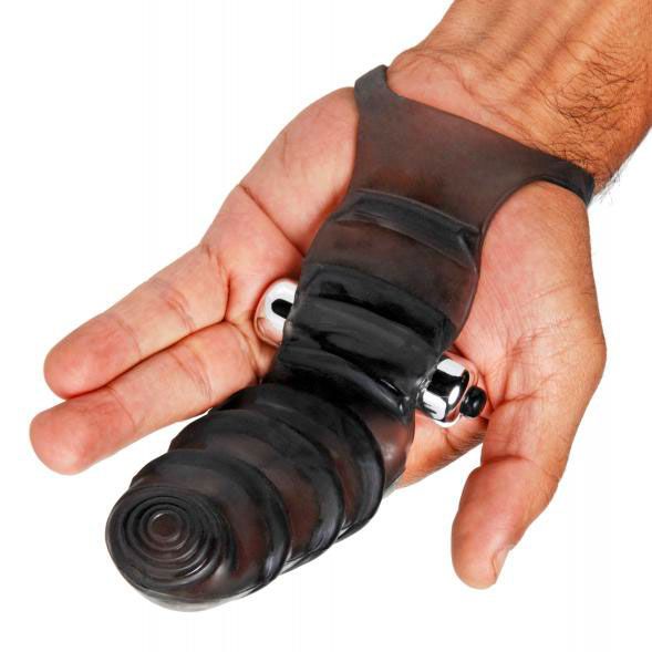 Master Series Bang Bang Vibrating Finger Glove – G-Spot Stimulator with Textured Sleeve