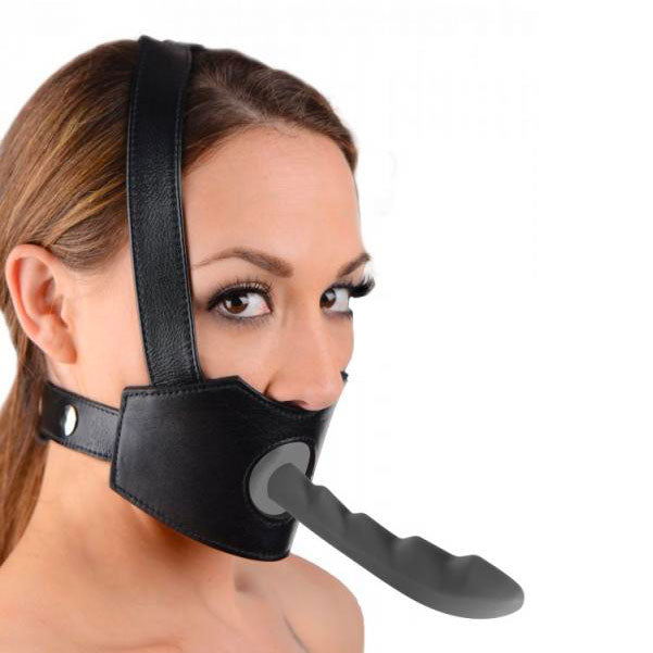 Master Series Dildo Face Harness – Adjustable Mouth Strap-On