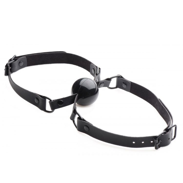 Doppleganger Silicone Double Mouth Gag with Dual Straps – Black