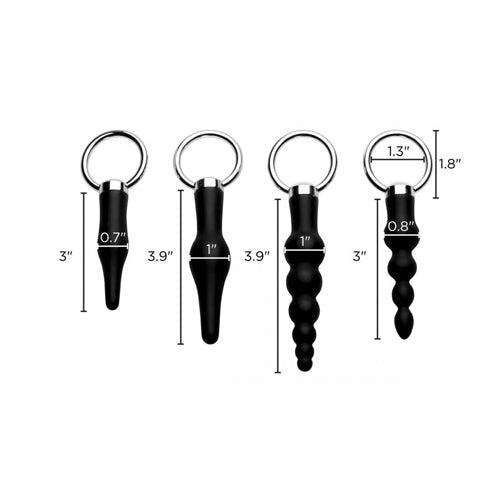 Master Series 4-Piece Silicone Anal Ringed Rimmer Set – Beginner Friendly