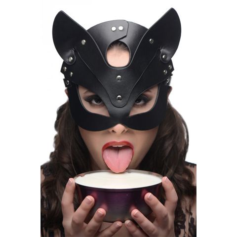Naughty Kitty Cat Mask – Vegan-Friendly Faux Leather Mask