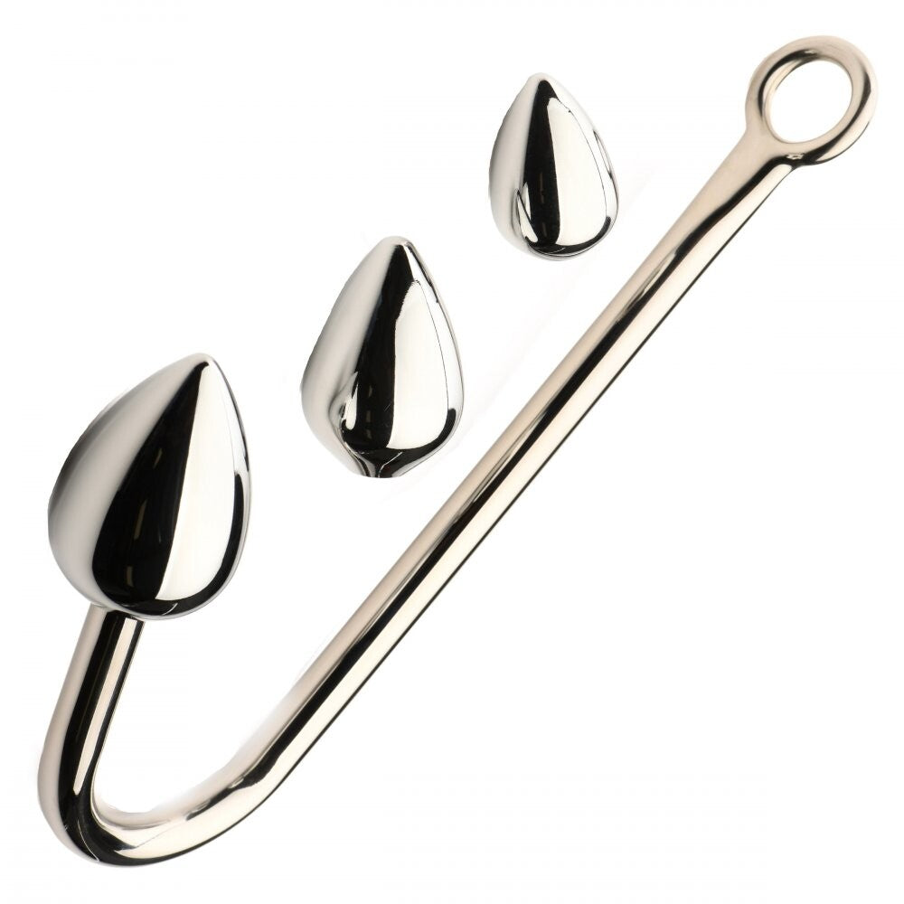 Anal Hook Trainer Set with 3 Interchangeable Plugs – Aluminum & Stainless Steel