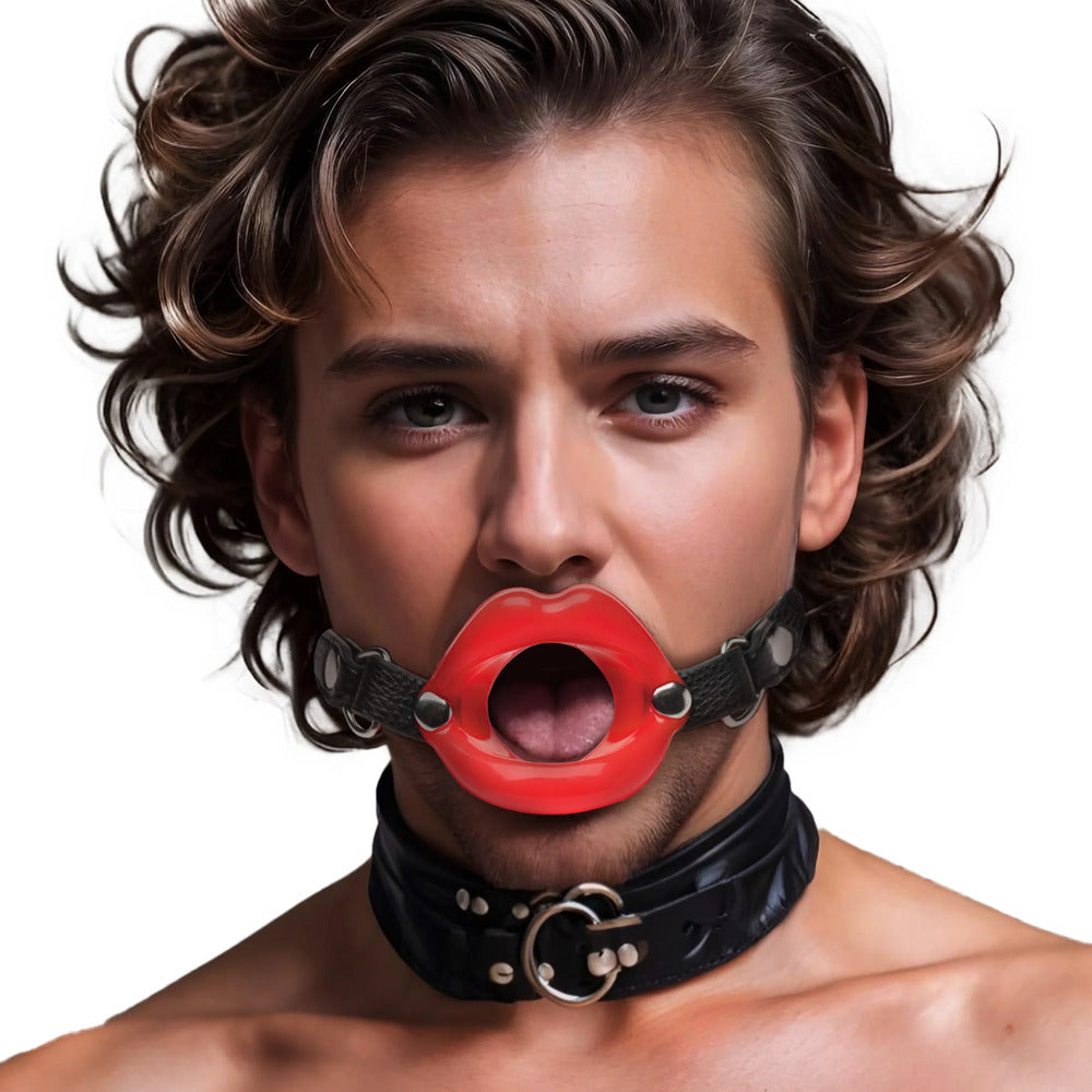 Juicy Lips Silicone Open Mouth Gag – Adjustable BDSM Accessory