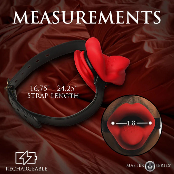 Vibrating Sissy Mouth Gag – 3-Speed Oral Play Vibrator with Teeth Guard