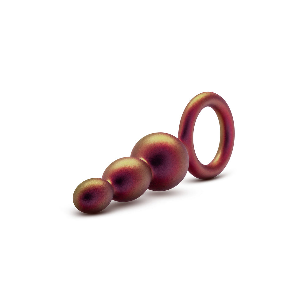 Anal Adventures Matrix Beaded Loop Butt Plug – Platinum Silicone