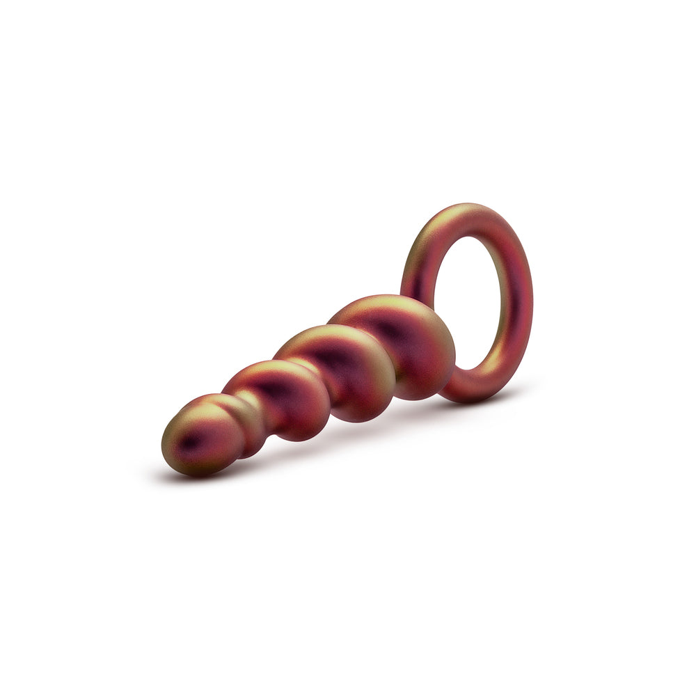 Anal Adventures Matrix Spiral Loop Butt Plug – Platinum Silicone with Swirls