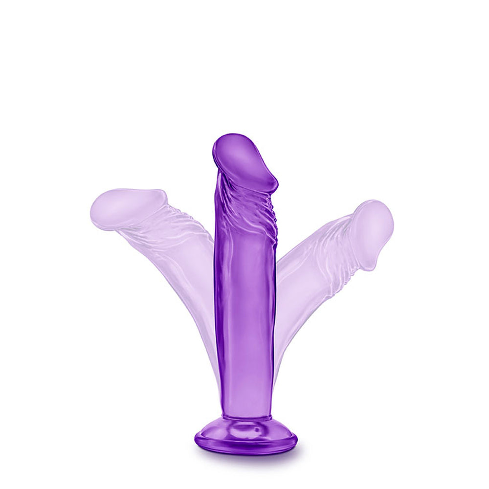B Yours Sweet N Small 6" Purple Dildo – Compact Realistic PVC Dildo with Suction Base