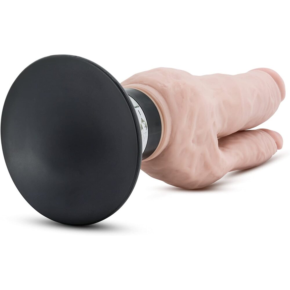 Dr Skin 7" Dual Penetrating Vibrating Dildo – Flesh Pink