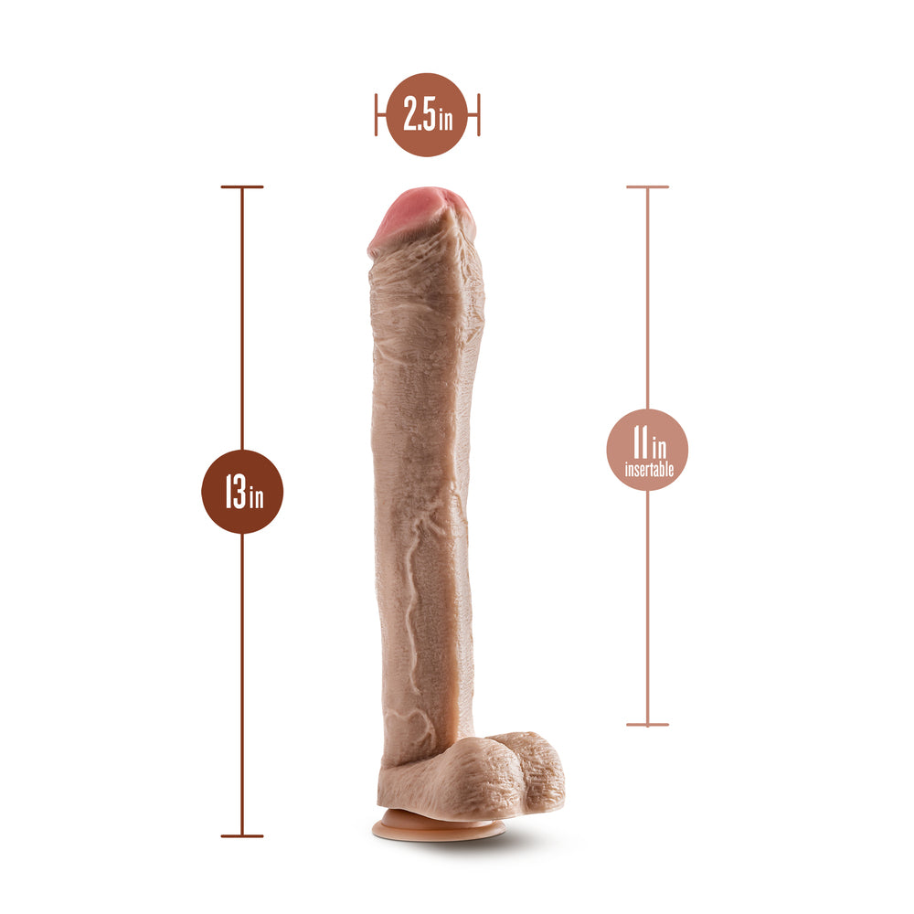 Dr Skin Mr. Ed 13" Realistic Dildo with Balls – Flesh Pink