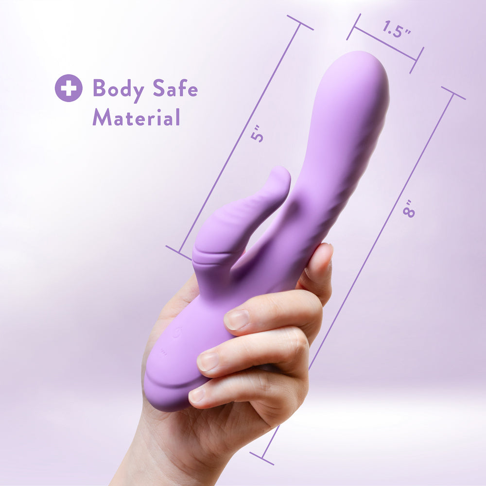 Blush Evelyn Dual Stimulator Rabbit Vibrator – Powerful RumbleTech Vibes
