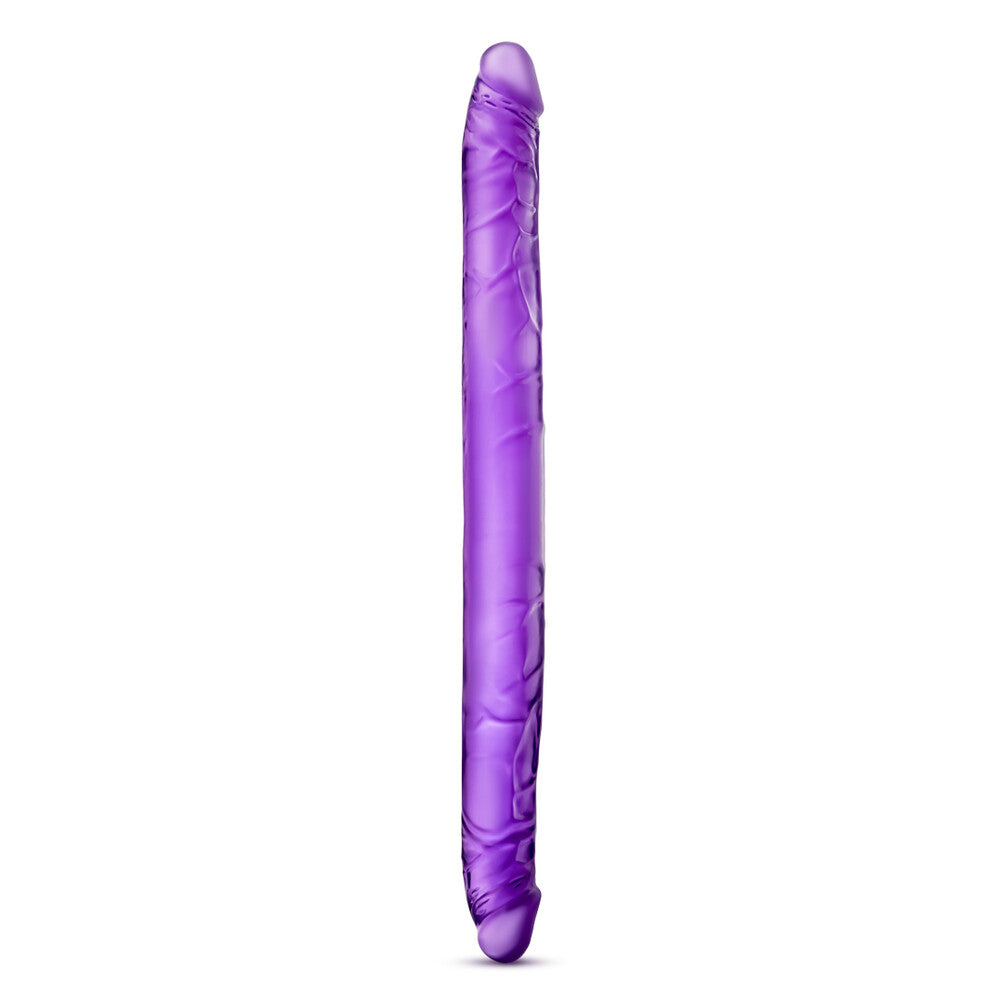 B Yours 16" Purple Double-Ended Dildo – Flexible Realistic PVC Toy for Couples