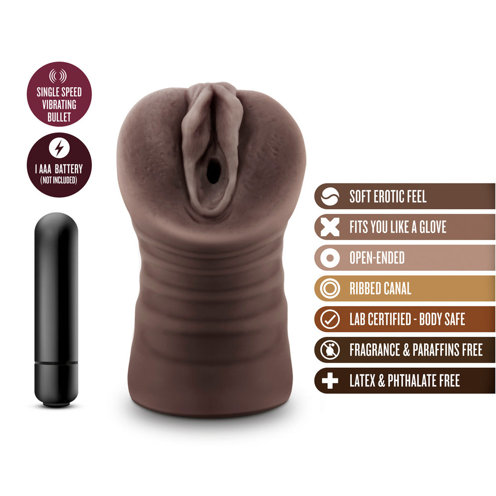 Hot Chocolate Brianna Vagina Vibrating Masturbator – Soft & Textured