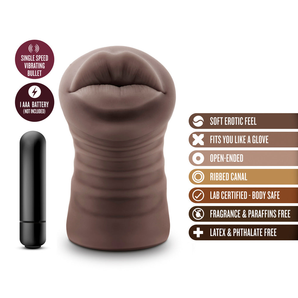 Hot Chocolate Renee Mouth Vibrating Masturbator – Realistic Oral Pleasure
