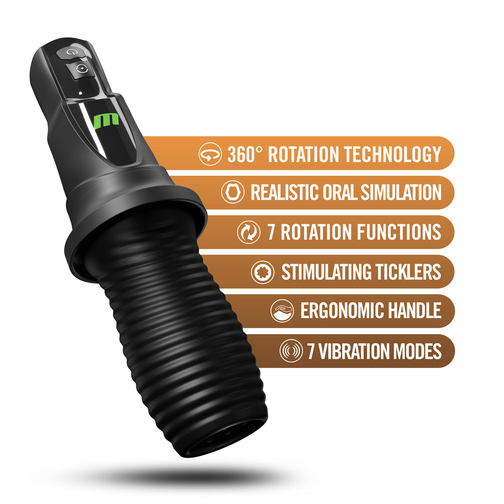 3RD Base Rotating Vibrating Male Masturbator – Realistic Hands-Free Pleasure