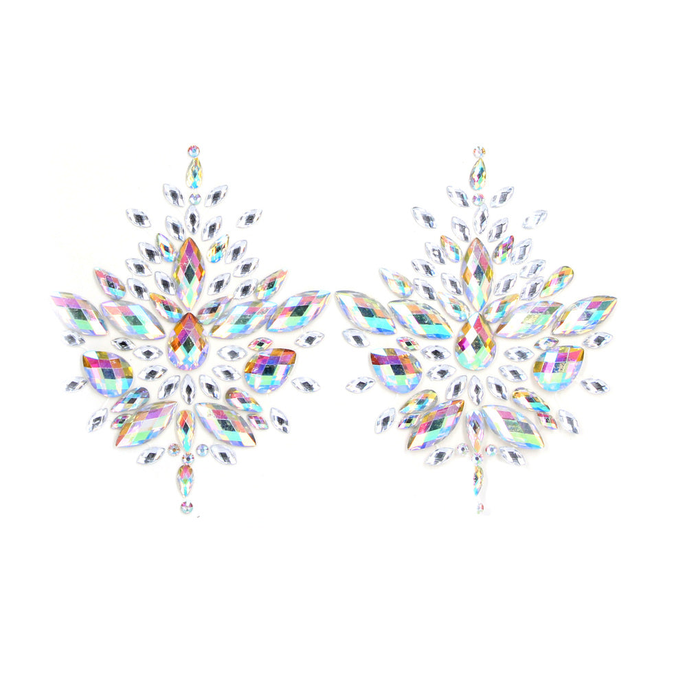 Dazzling Jewel Nipple Bling Stickers – Clear Acrylic Glamour