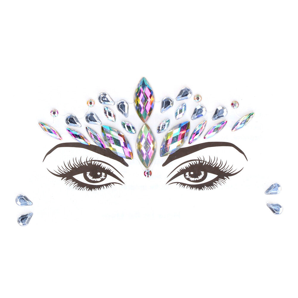 Le Desir Dazzling Crowned Face Bling Sticker – Glamorous Body Jewellery