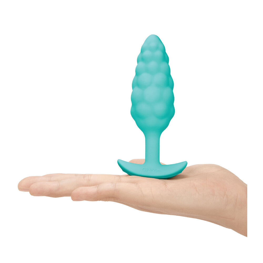 B-Vibe Bump Textured Butt Plug – USB Rechargeable Vibrating Anal Plug with 6 Patterns