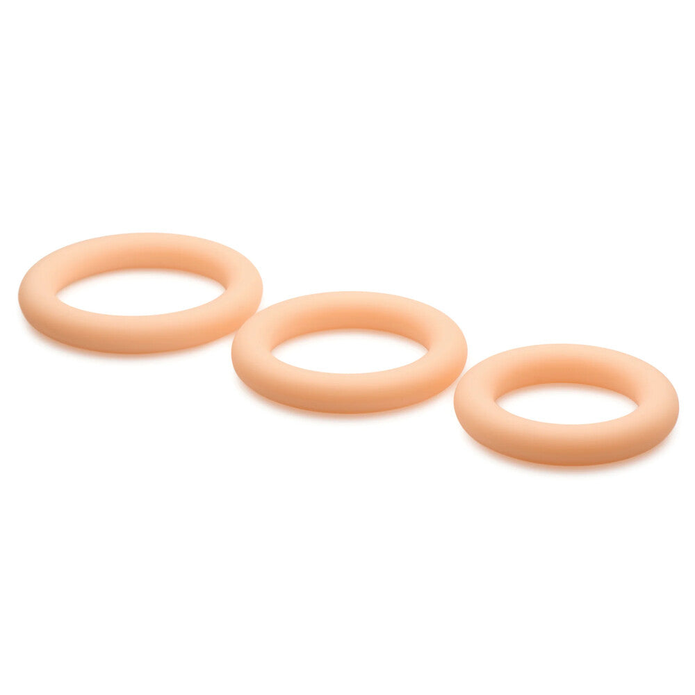 Jock Discreet Silicone Cock Ring Set – 3 Sizes, Skin-Tone Colors