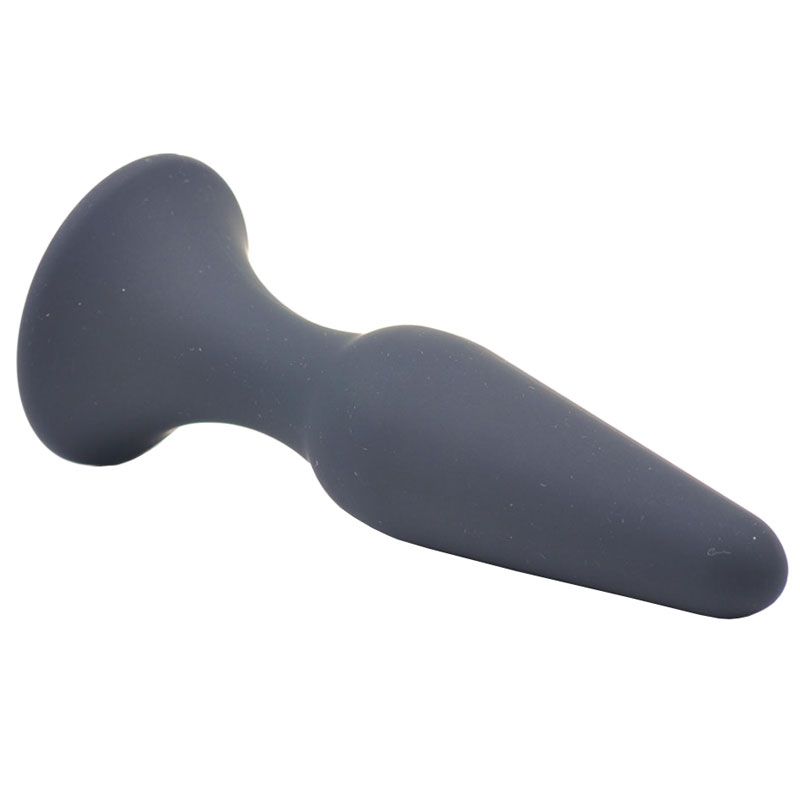 Medium Classic Black Silicone Butt Plug – Suction Cup Base