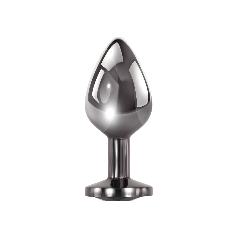 Evolved Black Gem Metal Anal Plug Set – Small, Medium & Large with Velvet Bags