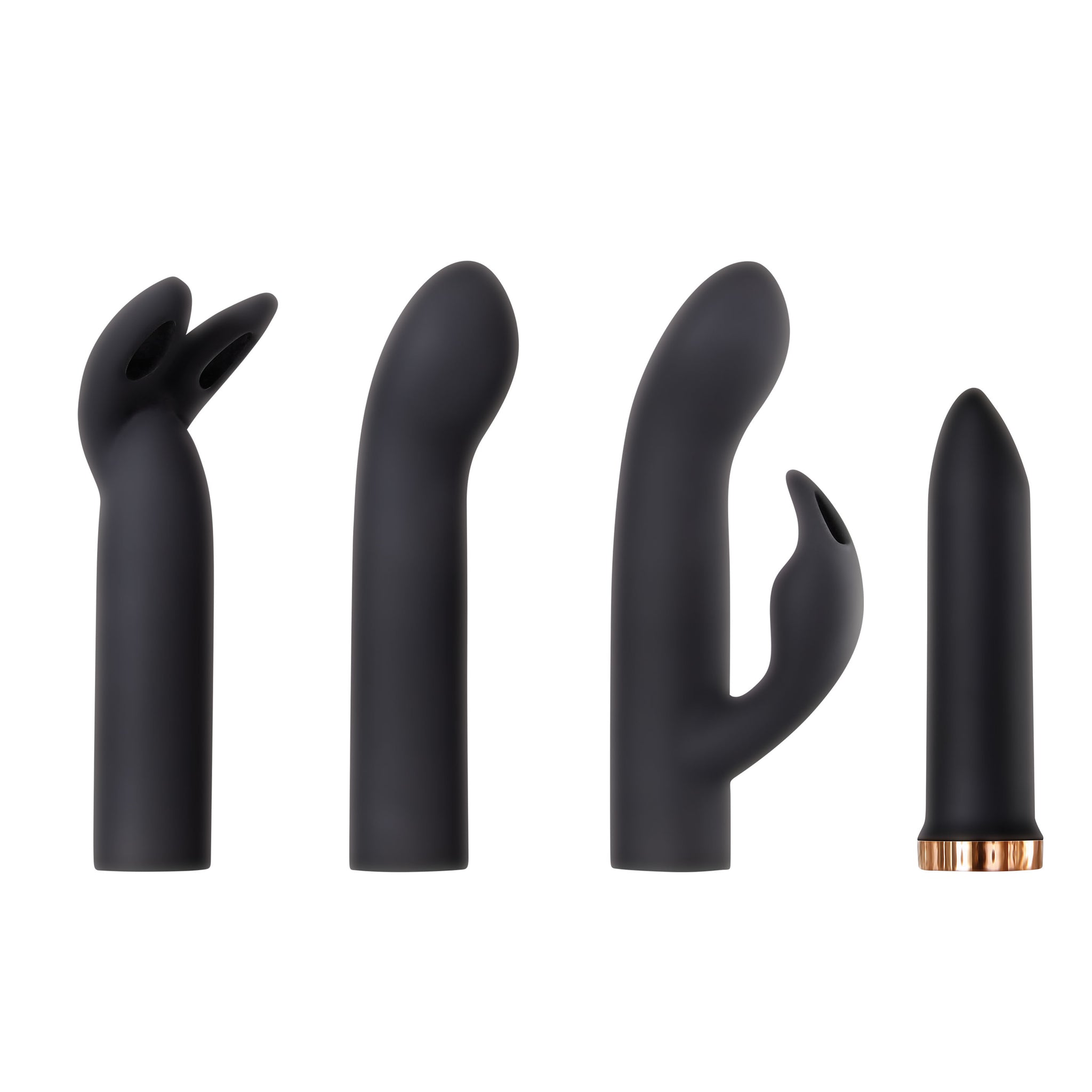 Evolved Four Play Vibrator Kit – 7-Speed Bullet with 3 Interchangeable Sleeves