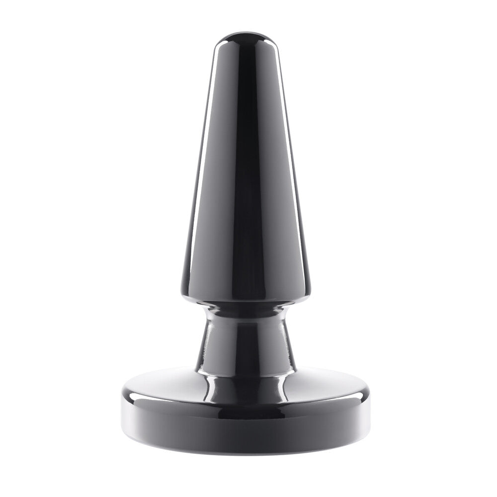 Evolved Beginner Rechargeable Vibrating Metal Butt Plug with Suction Base