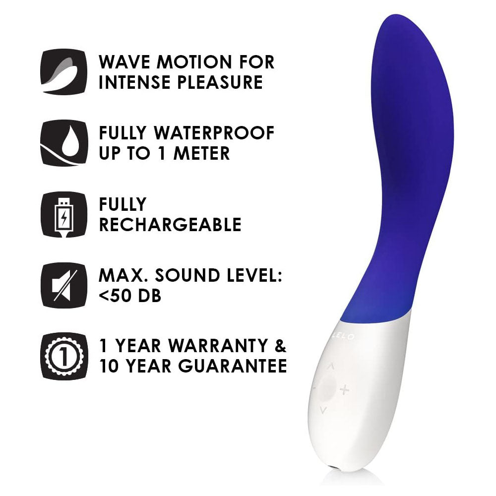 Lelo Mona Wave G-Spot Massager with Come-Hither Motion – Midnight Blue