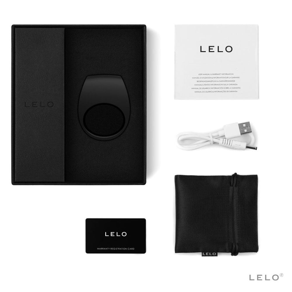 Lelo Tor 2 Black Waterproof Rechargeable Couples Ring