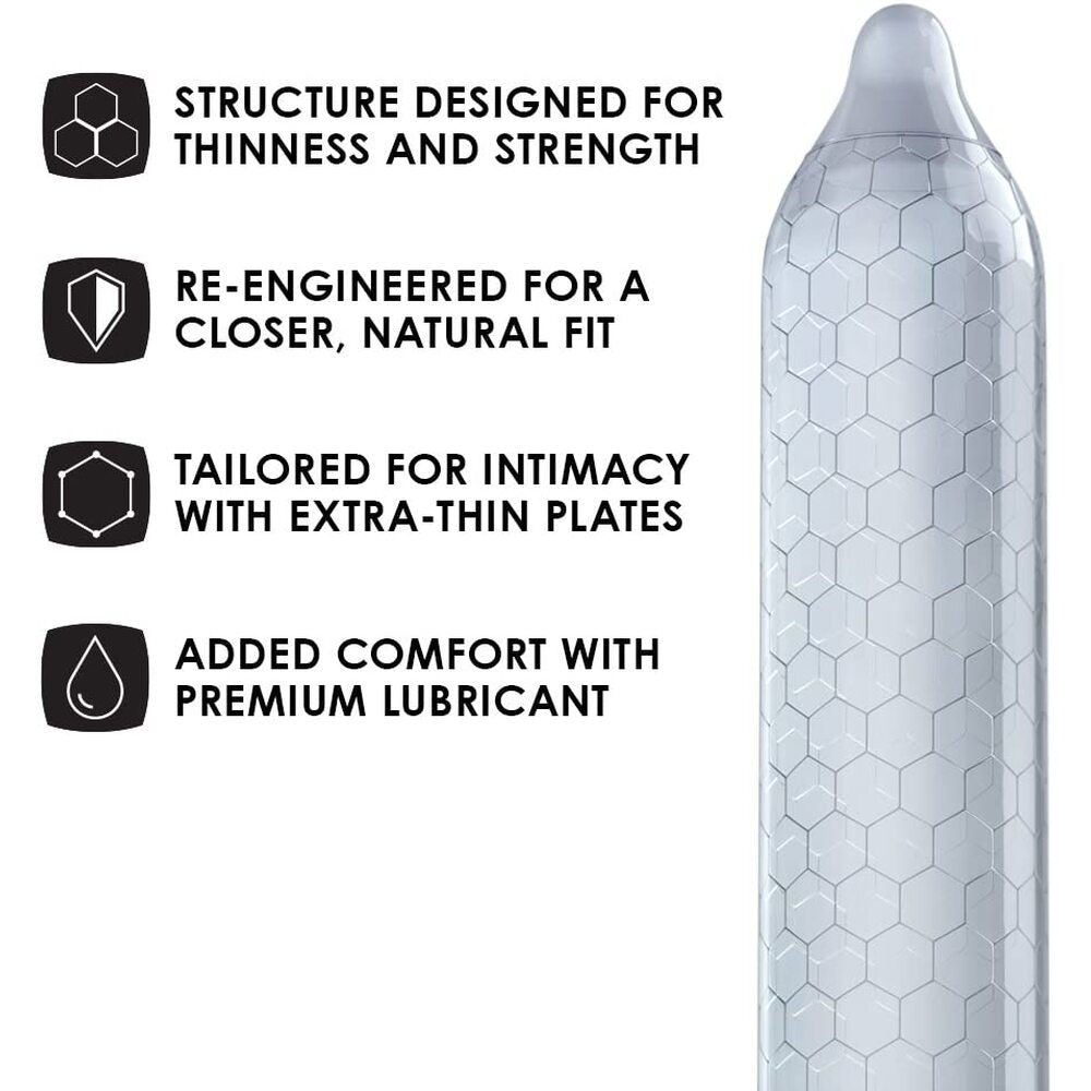Lelo Hex Original Honeycomb Condoms – Pack of 3