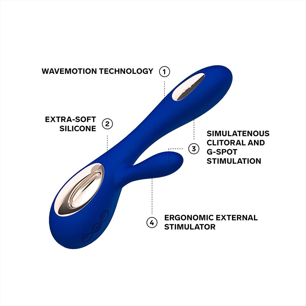 Lelo Soraya Wave Midnight Blue Dual Action Vibrator – WaveMotion Tech