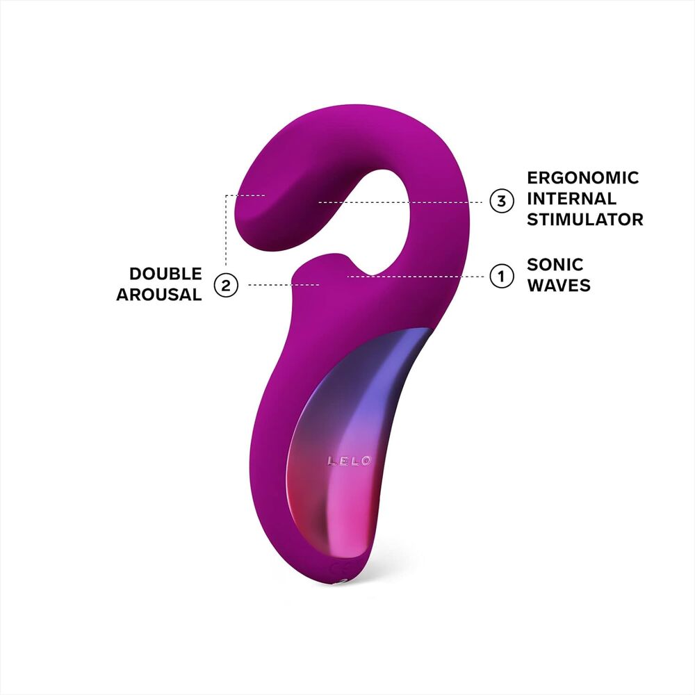 Lelo Enigma Dual Action Sonic Massager – Deep Rose
