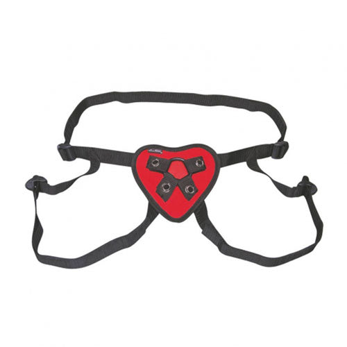Lux Fetish Red Heart Strap-On Harness – Adjustable & Romantic