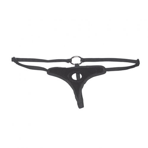 Lux Fetish Black Velvet Bikini Strap-On Harness – Adjustable & Elegant