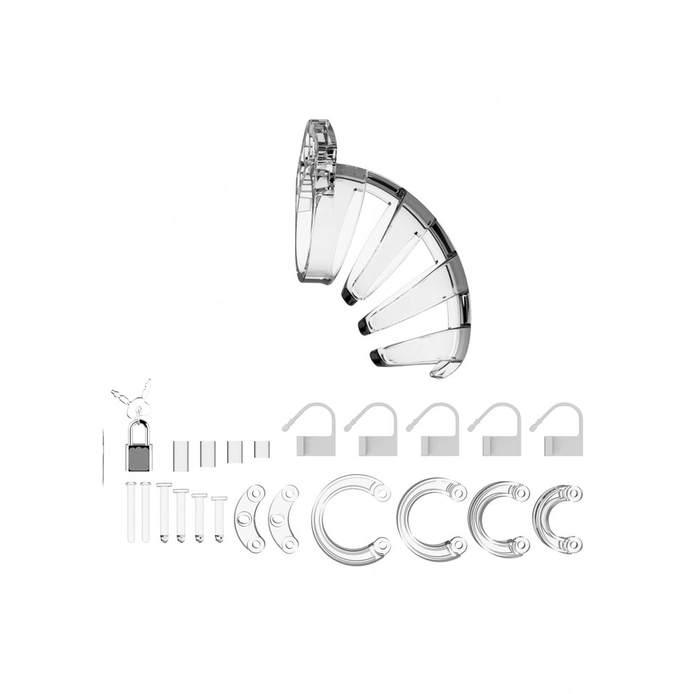 Man Cage 02 Male Clear Chastity Cage 3.5 Inch – Lightweight & Discreet